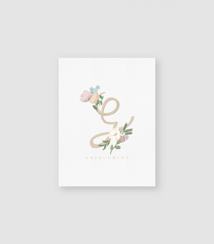 Affiche Initiale et Fleurs