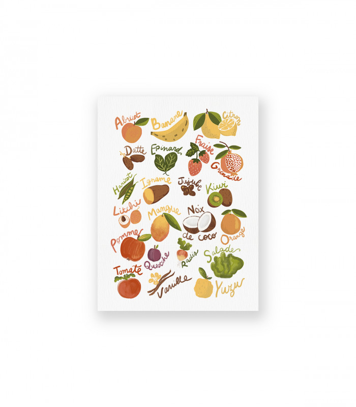Affiche Enfant - Abécédaire Fruits & Légumes