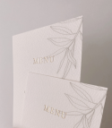 Menu de Mariage à l'assiette avec dorure