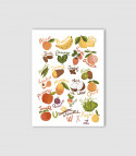 Affiche Enfant - Abécédaire Fruits & Légumes