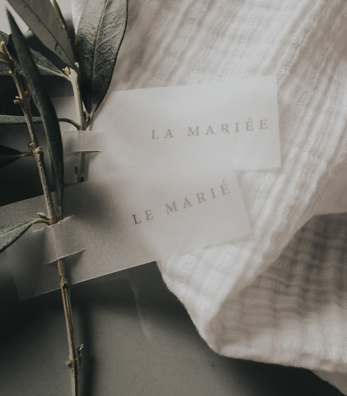 Marque-places Papier Calque & Brin d'Olivier